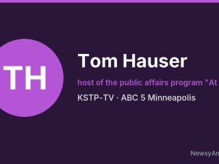 Tom Hauser, host of the public affairs program “At Issue”, KSTP-TV