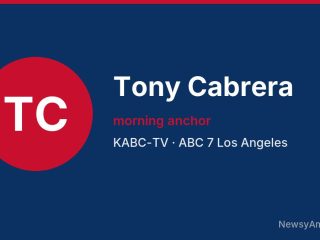 Tony Cabrera, morning anchor, KABC-TV