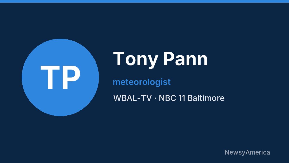 Tony Pann – WBAL-TV, Baltimore