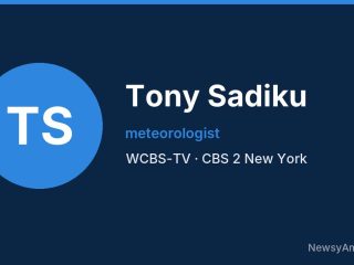 Tony Sadiku, meteorologist, WCBS-TV