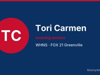 Tori Carmen, evening anchor, WHNS