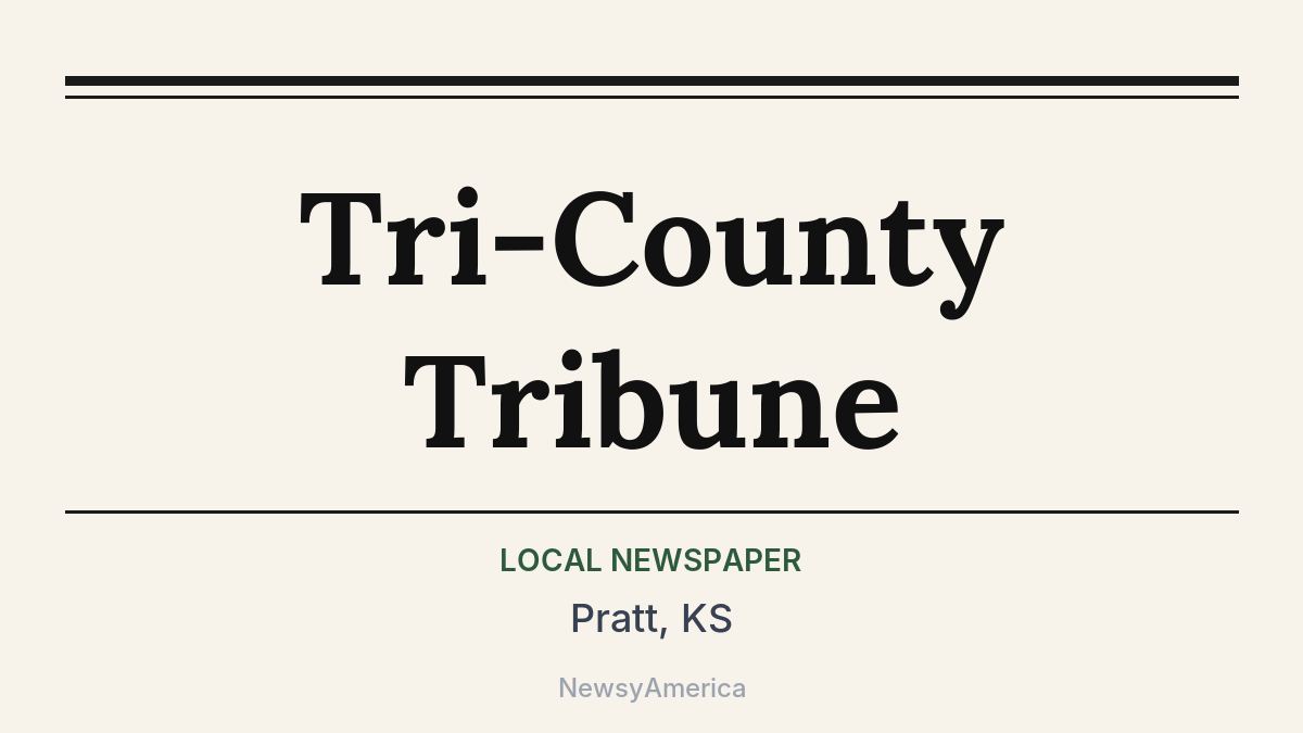 Tri-County Tribune – Pratt, KS