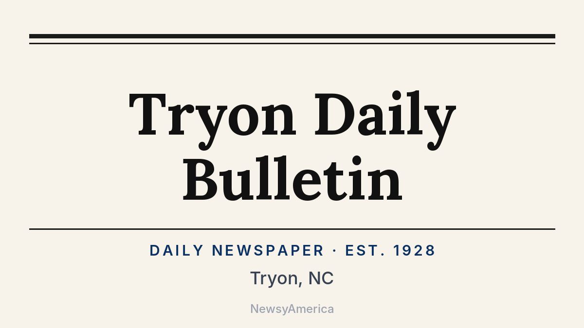 Tryon Daily Bulletin – North Carolina