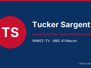 Tucker Sargent, evening anchor and executive producer, WMGT-TV