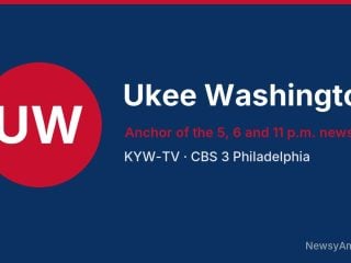 Ukee Washington, Anchor of the 5, 6 and 11 p.m. newscasts, KYW-TV