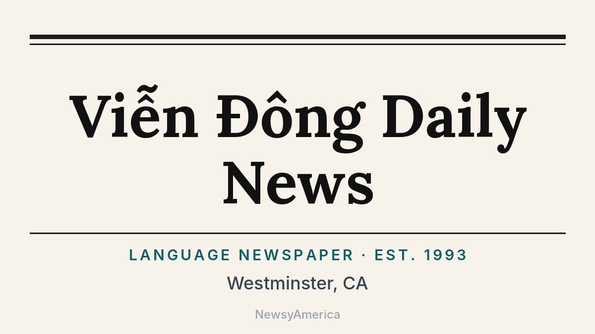 Viễn Đông Daily News – Westminster, CA