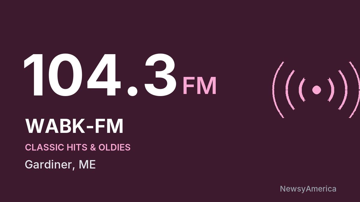 WABK-FM 104.3 FM – Gardiner