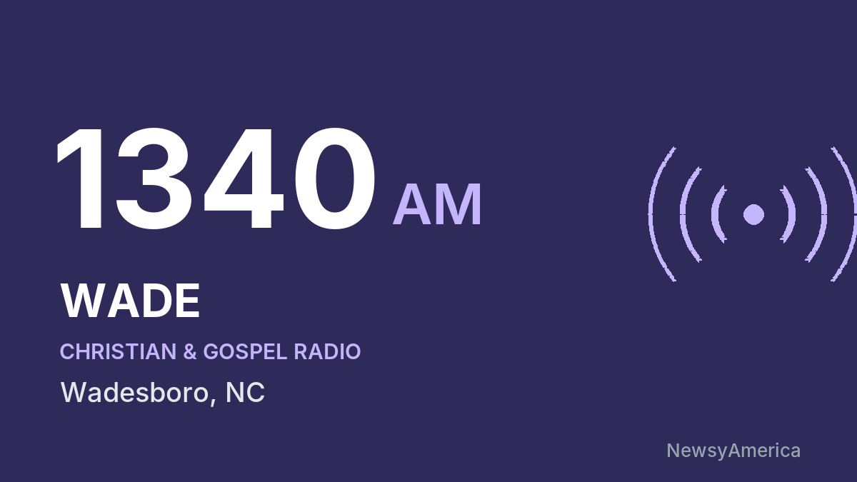 WADE 1340 AM – Wadesboro