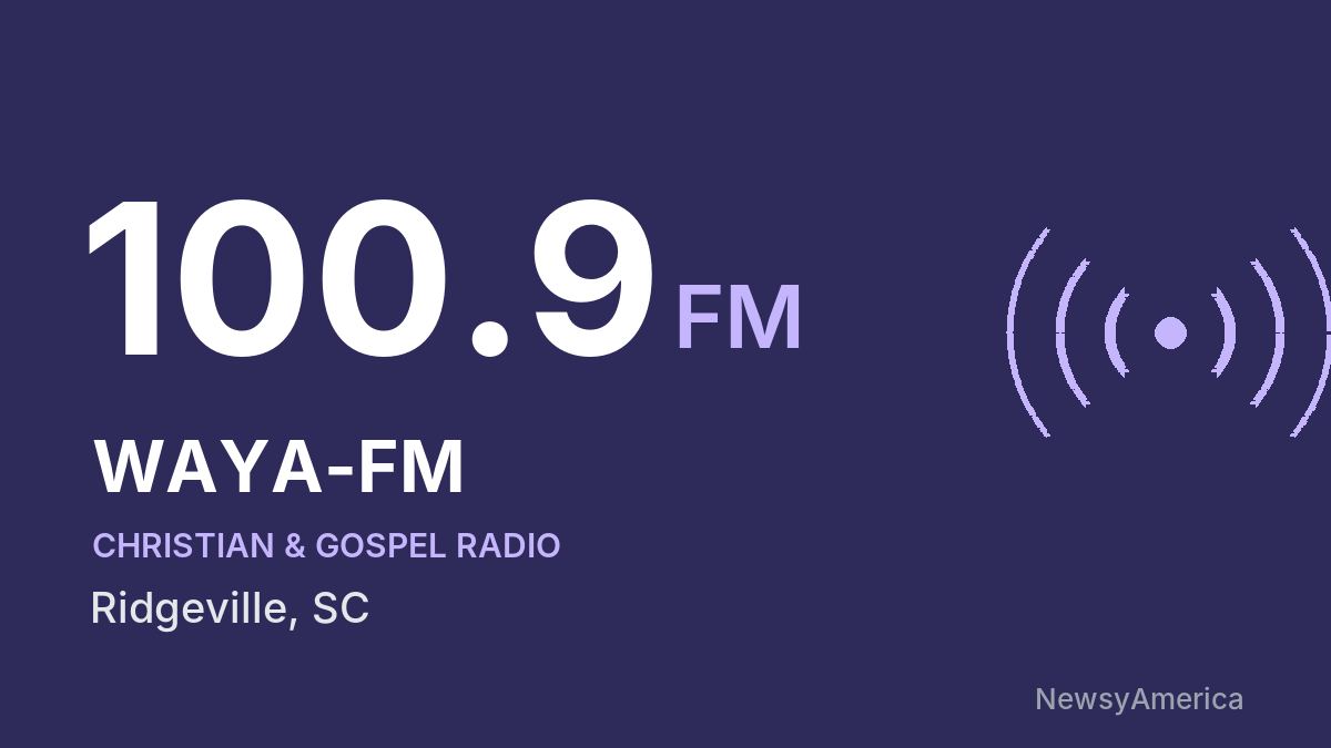 WAYA-FM 100.9 FM – Ridgeville