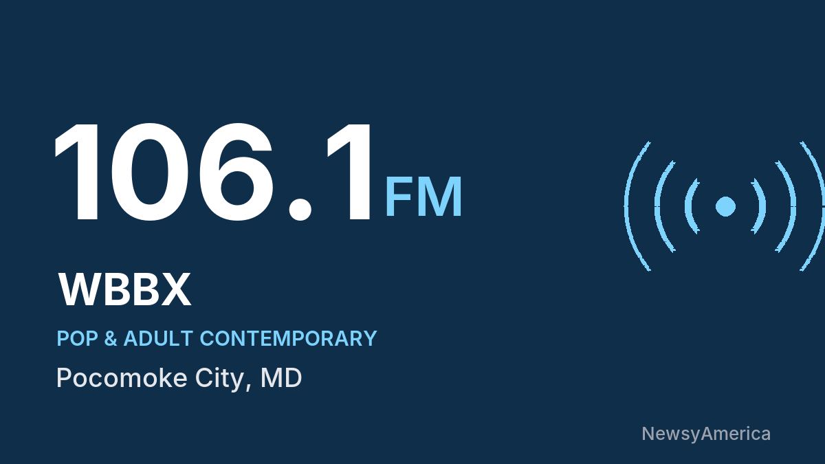 WBBX 106.1 FM – Pocomoke City