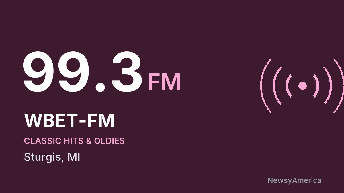 WBET-FM 99.3 FM – Sturgis
