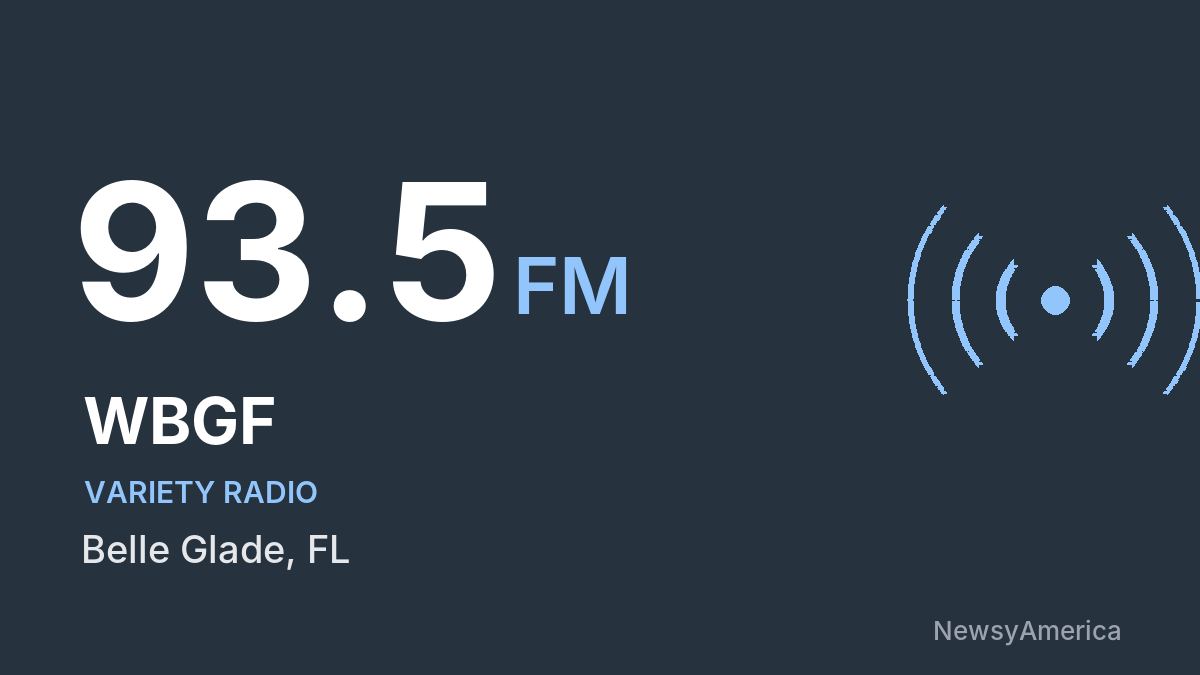 WBGF 93.5 FM – Belle Glade