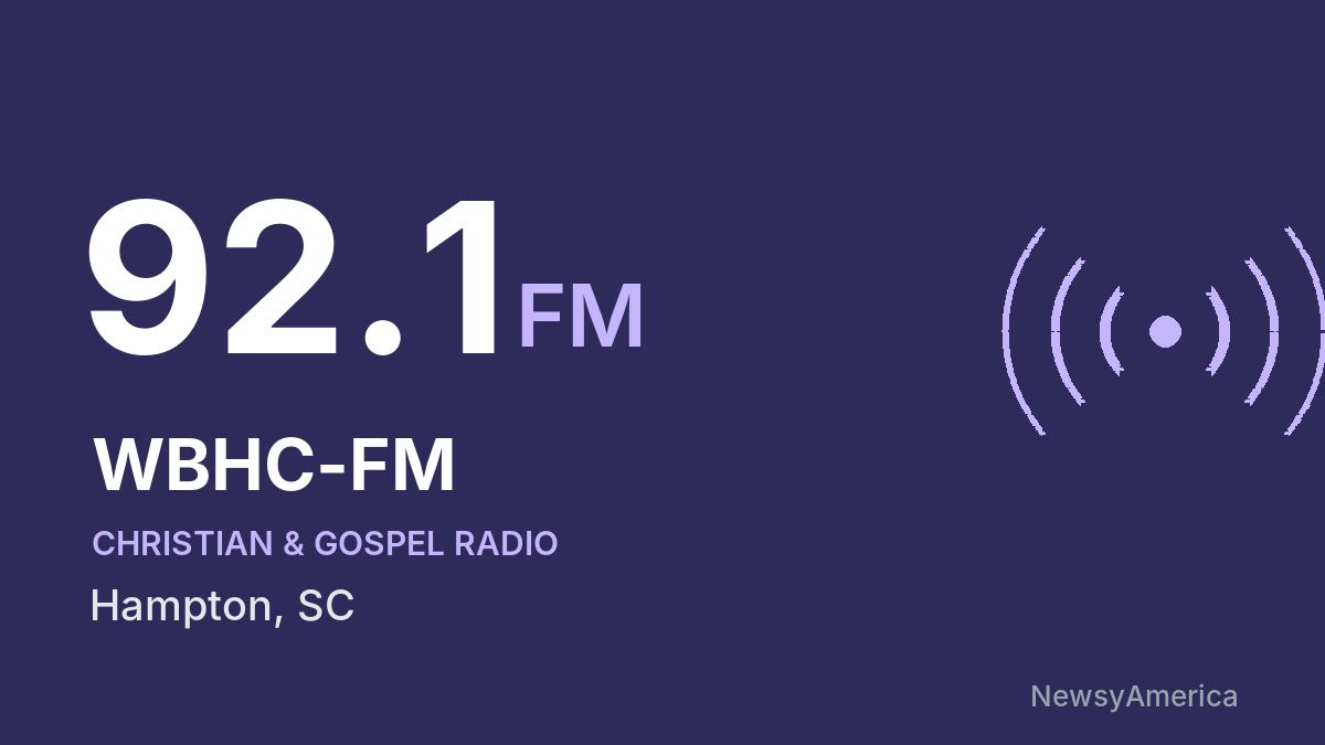 WBHC-FM 92.1 FM – Hampton