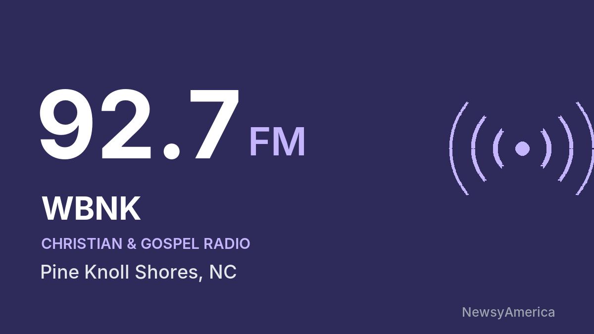 WBNK 92.7 FM – Pine Knoll Shores