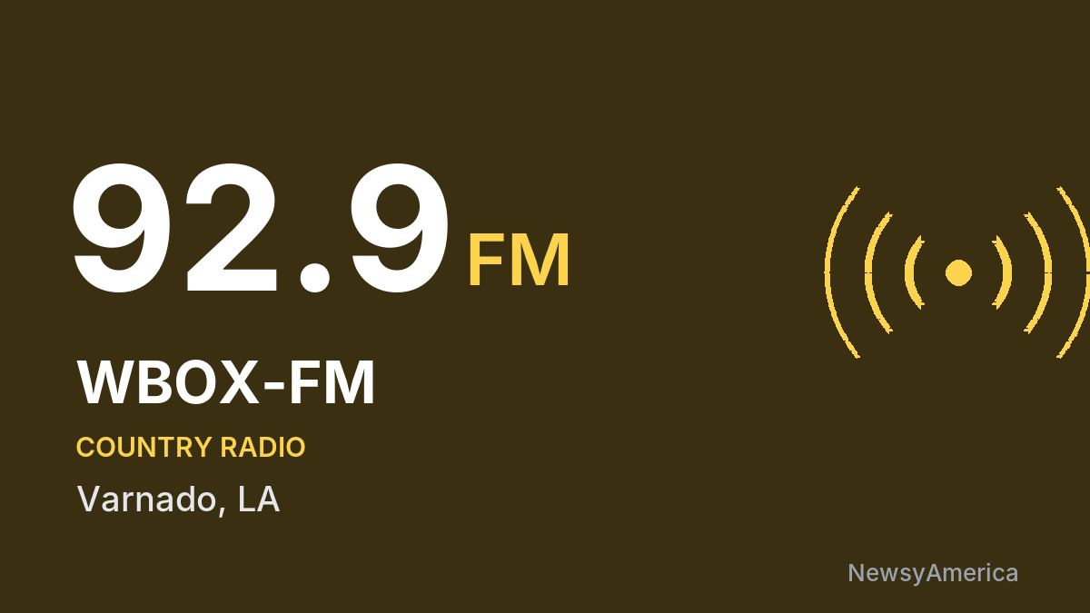 WBOX-FM 92.9 FM – Varnado