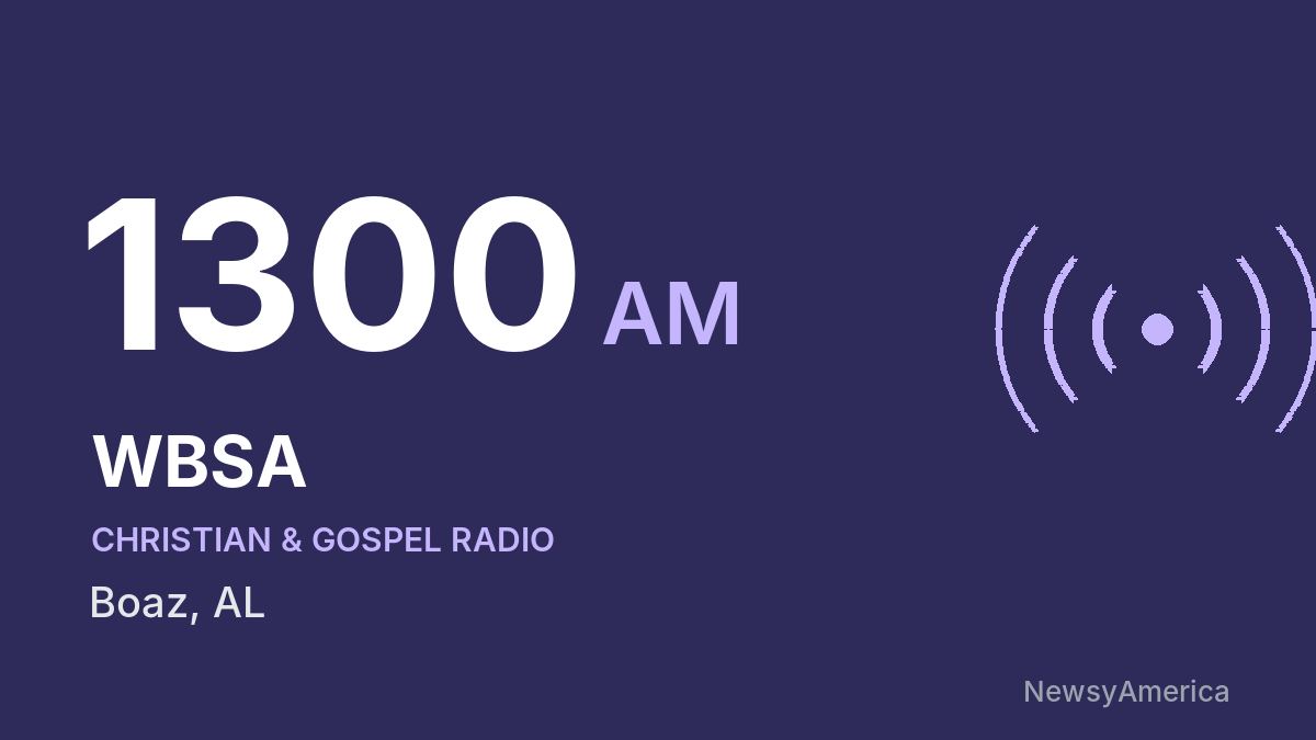 WBSA 1300 AM – Boaz
