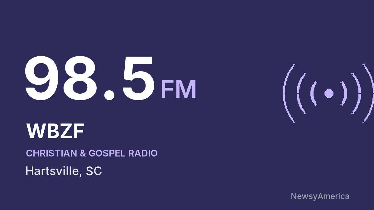 WBZF 98.5 FM – Hartsville