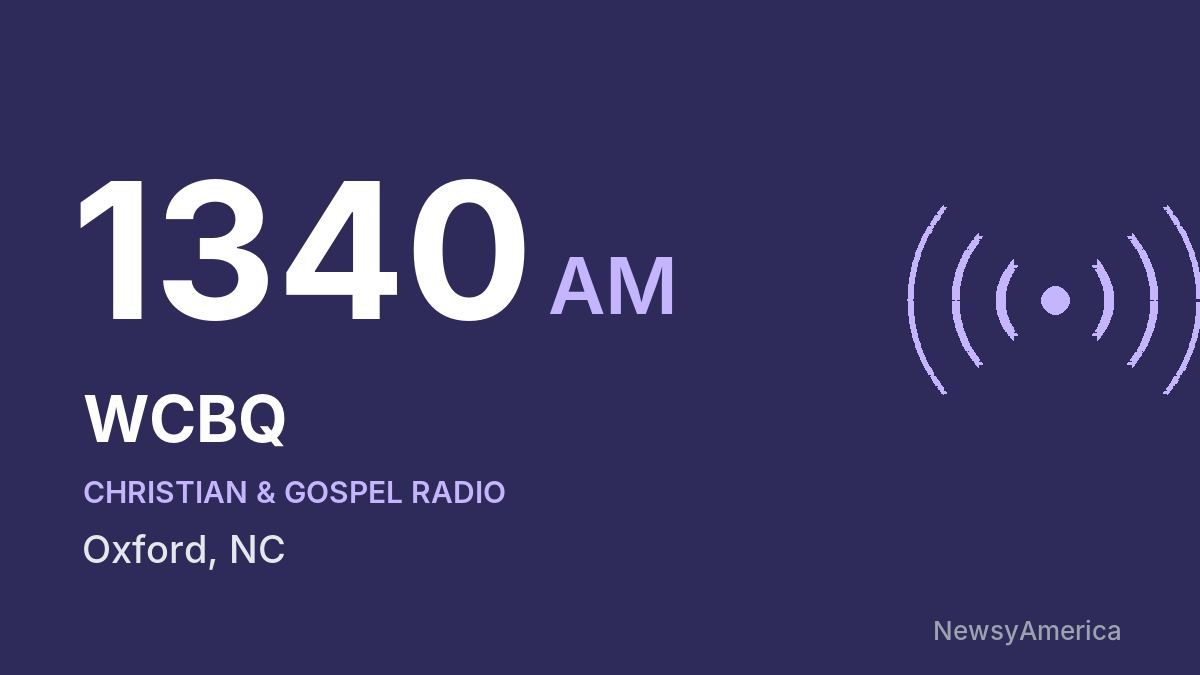 WCBQ 1340 AM – Oxford