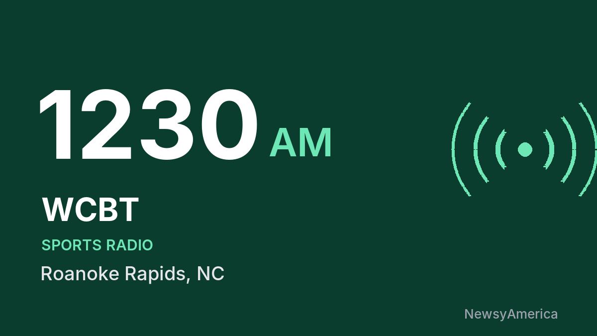 WCBT 1230 AM – Roanoke Rapids