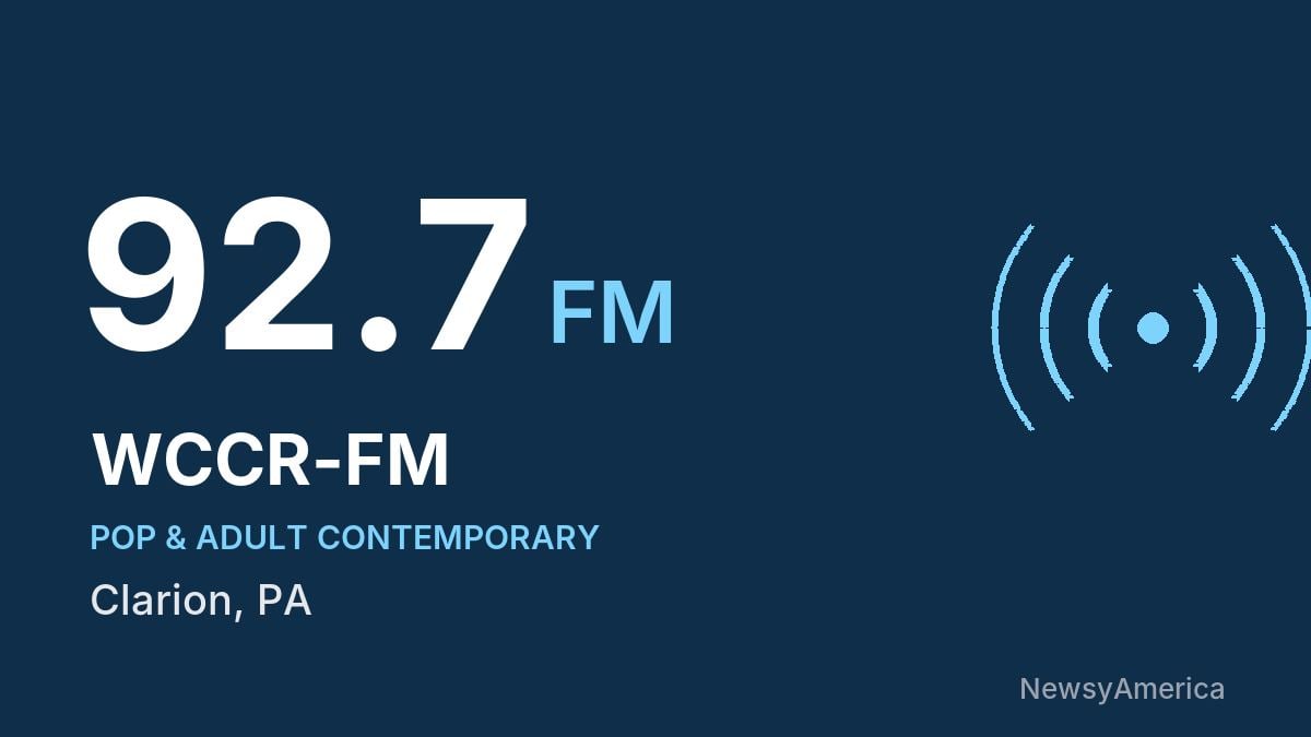 WCCR-FM 92.7 FM – Clarion
