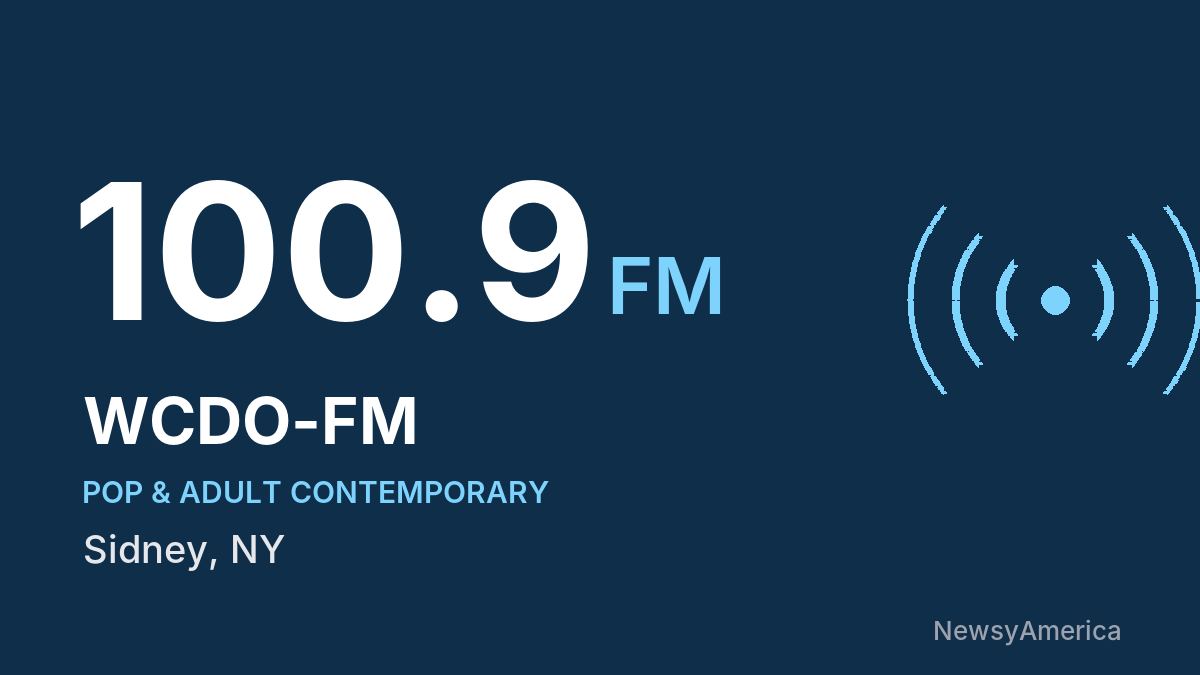 WCDO-FM 100.9 FM – Sidney