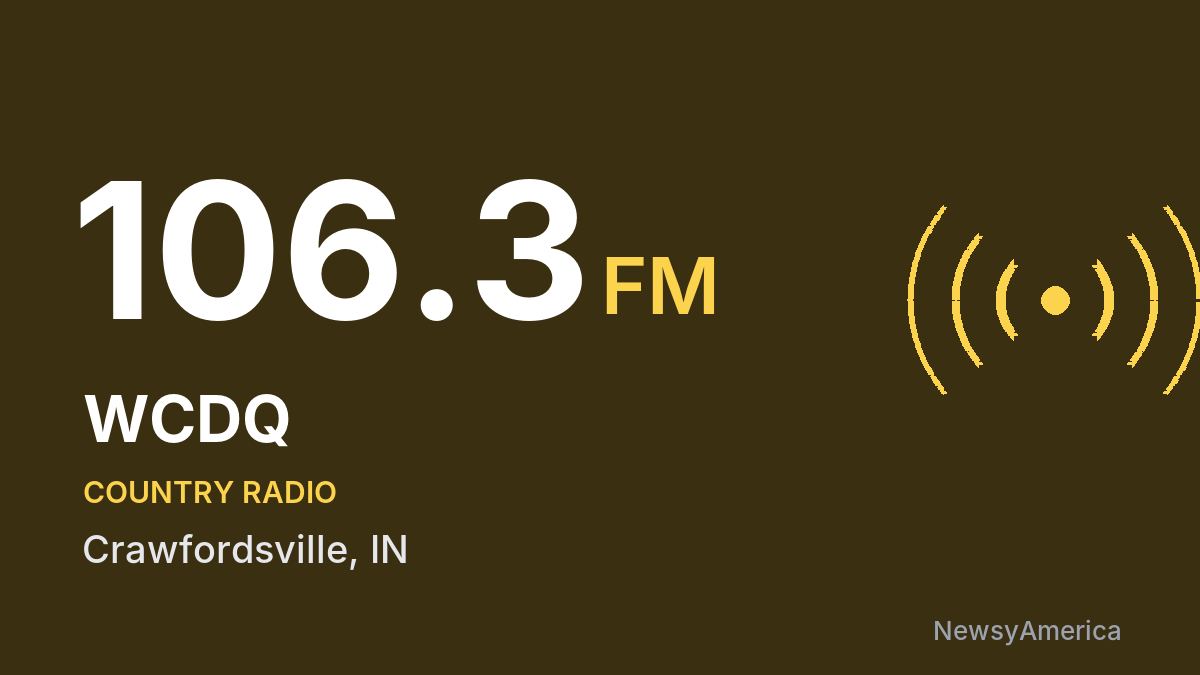 WCDQ 106.3 FM – Crawfordsville