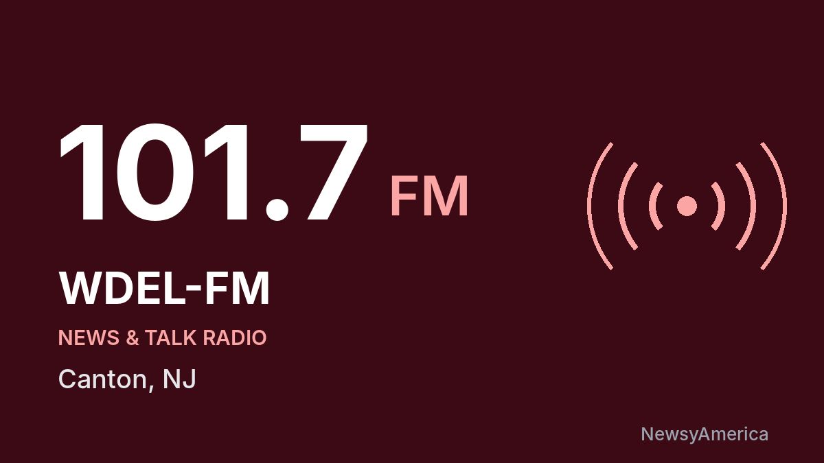 WDEL-FM 101.7 FM – Canton