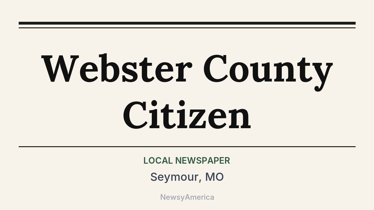 Webster County Citizen – Seymour, MO