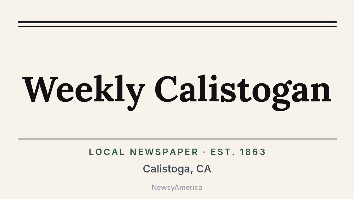 Weekly Calistogan – California