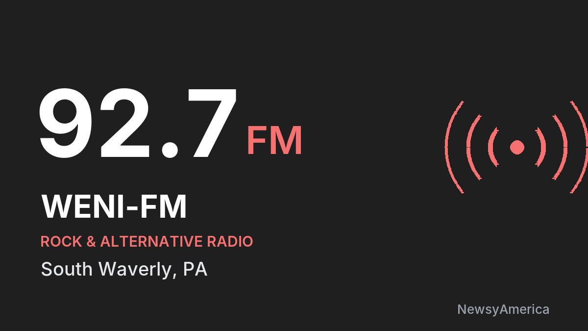 WENI-FM 92.7 FM – South Waverly