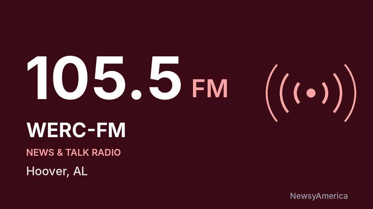 WERC-FM 105.5 FM – Hoover