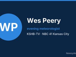 Wes Peery, evening meteorologist, KSHB-TV