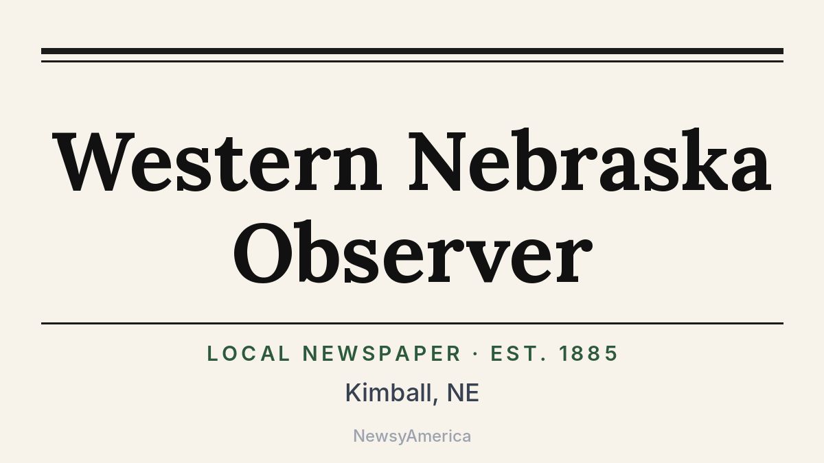 Western Nebraska Observer – Kimball, NE
