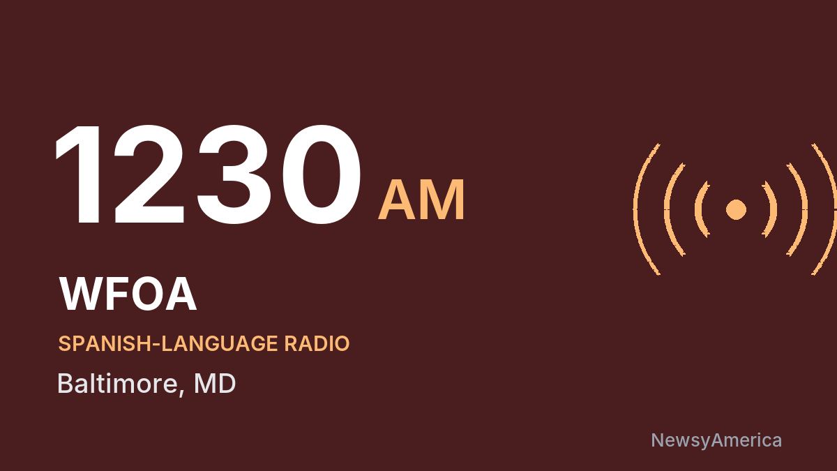WFOA 1230 AM – Baltimore
