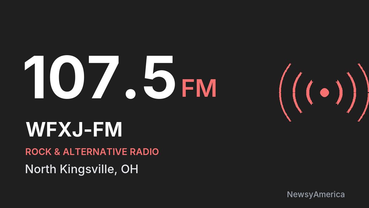 WFXJ-FM 107.5 FM – North Kingsville