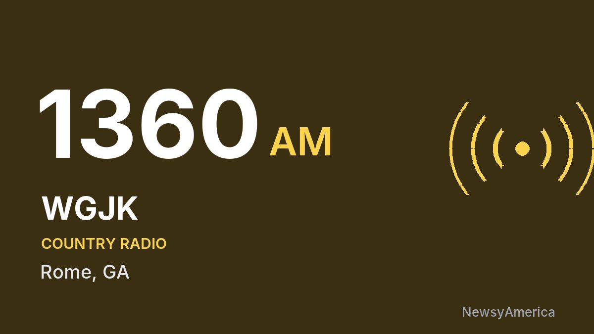 WGJK 1360 AM – Rome