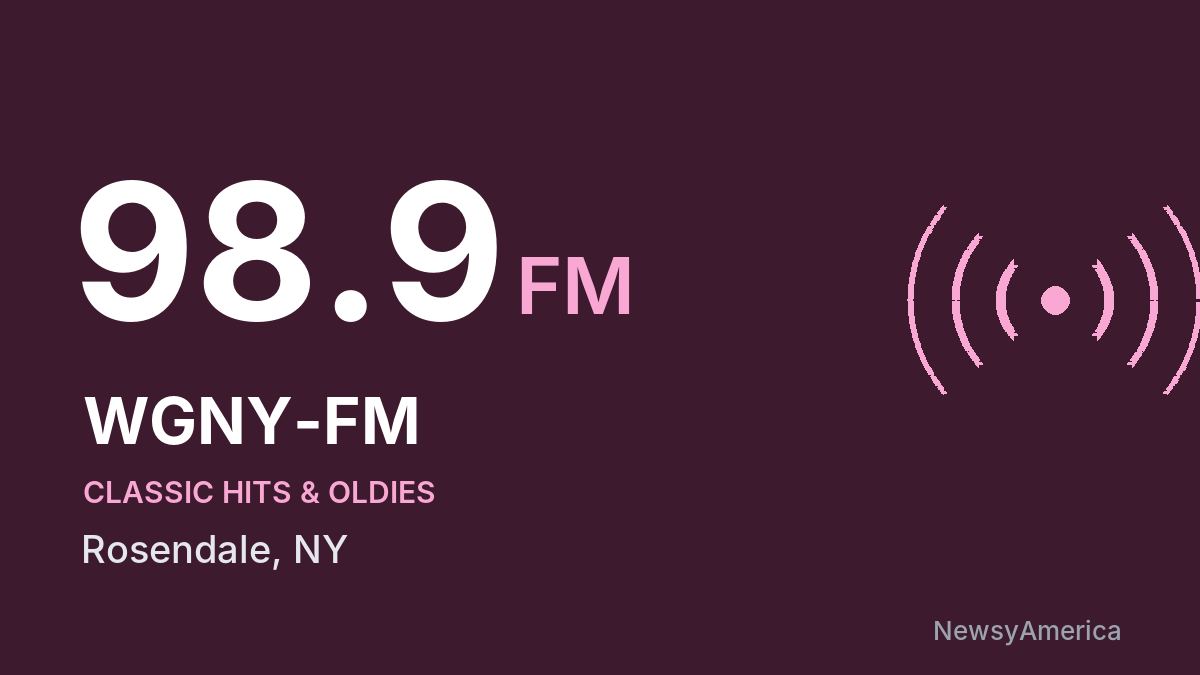 WGNY-FM 98.9 FM – Rosendale