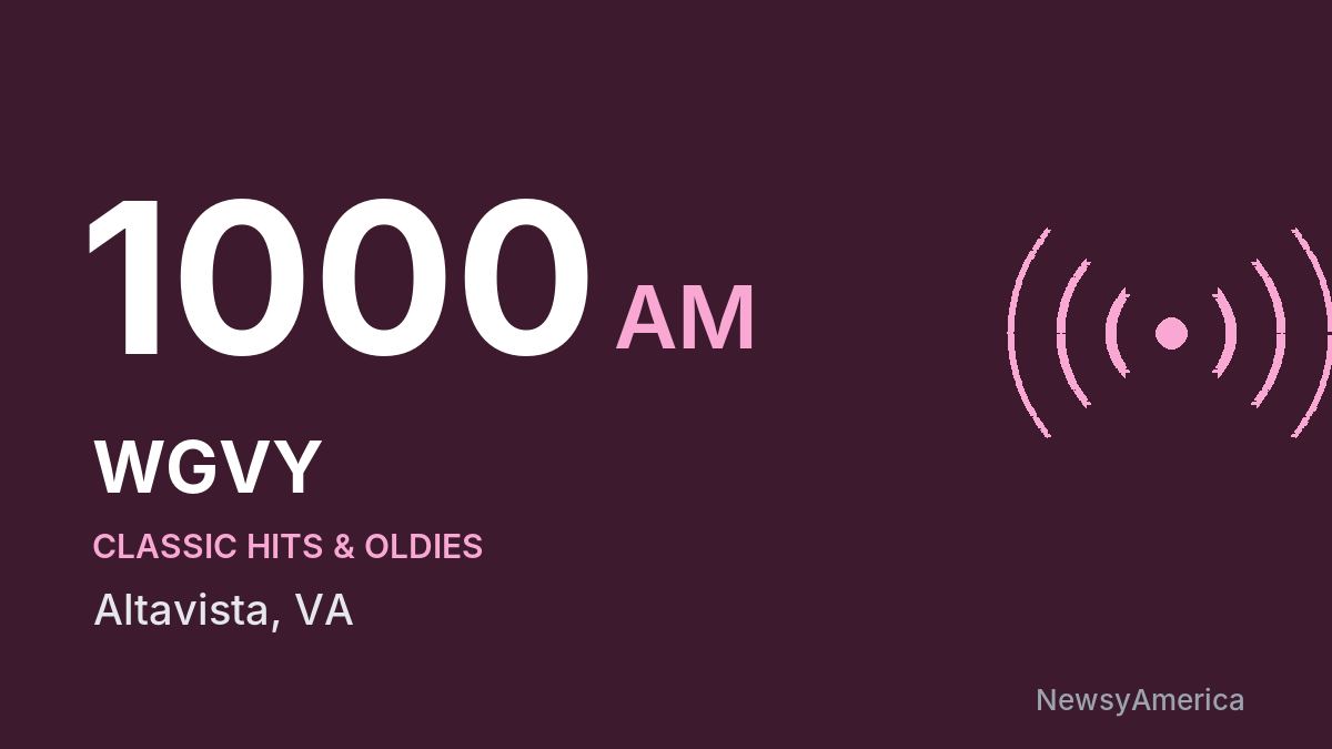 WGVY 1000 AM – Altavista