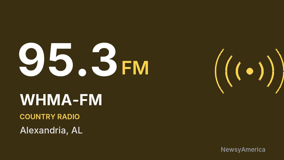 WHMA-FM 95.3 FM – Alexandria