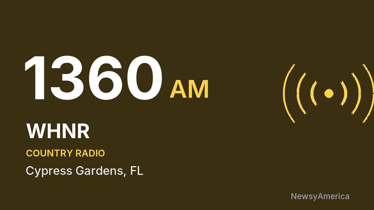 WHNR 1360 AM – Cypress Gardens