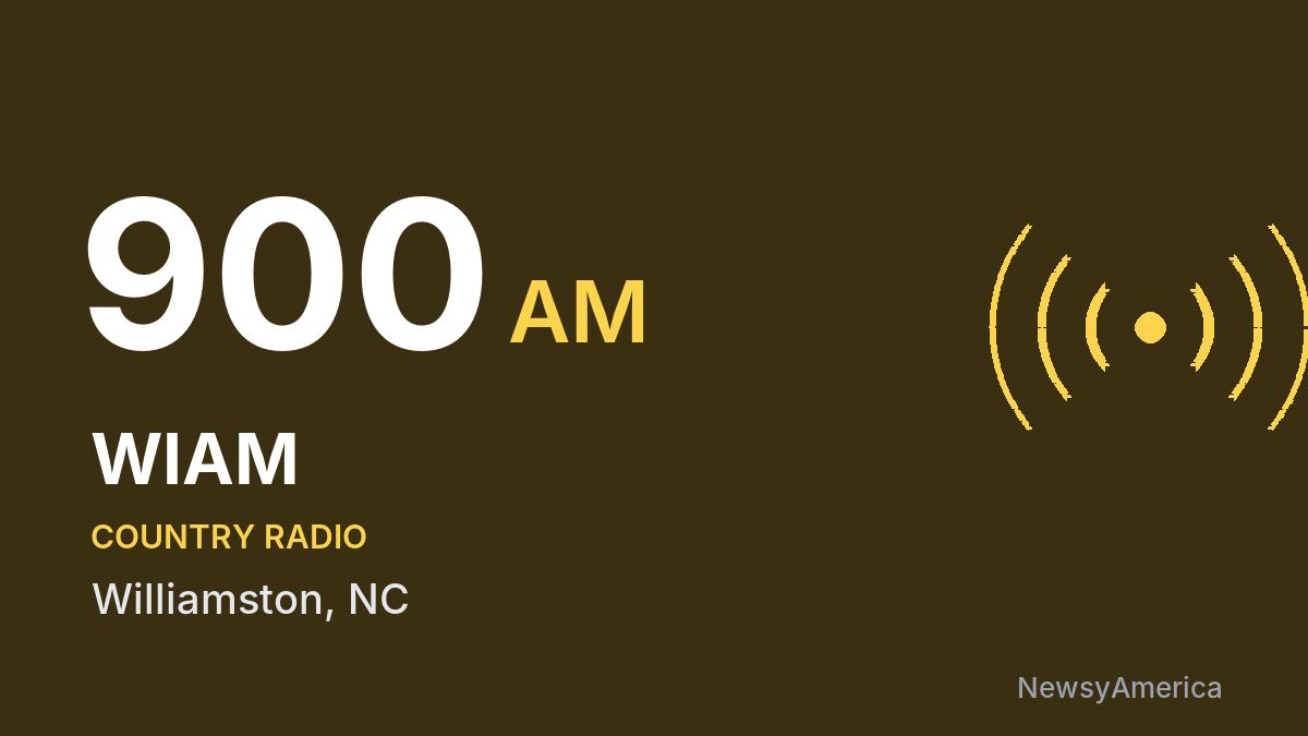 WIAM 900 AM – Williamston