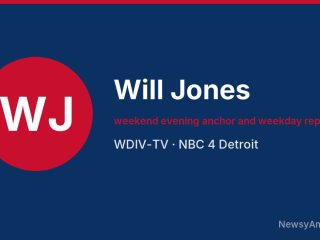 Will Jones, weekend evening anchor and weekday reporter, WDIV-TV