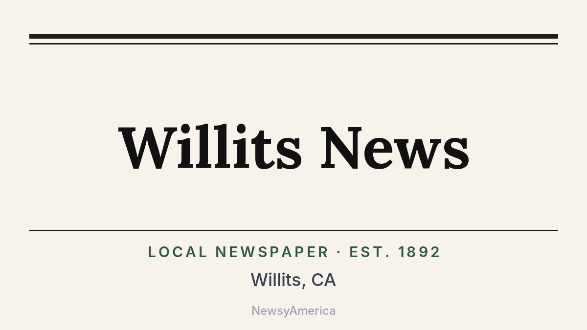 Willits News – California