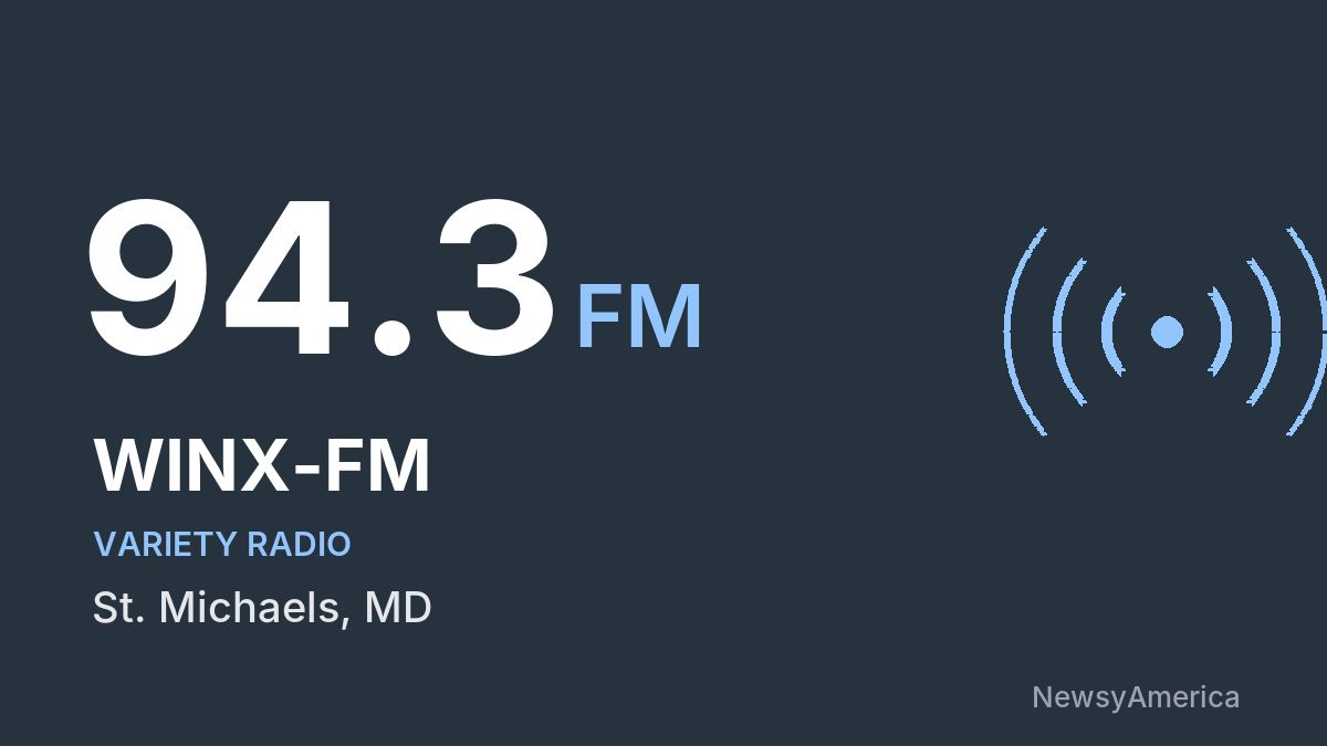 WINX-FM 94.3 FM – St. Michaels