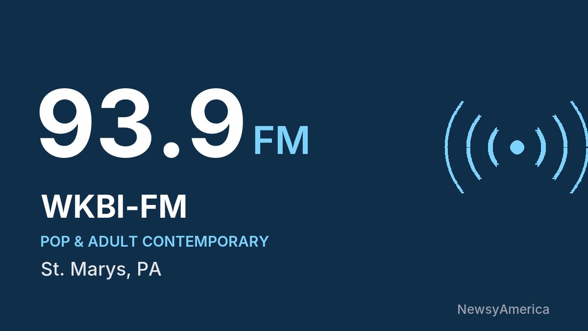 WKBI-FM 93.9 FM – St. Marys