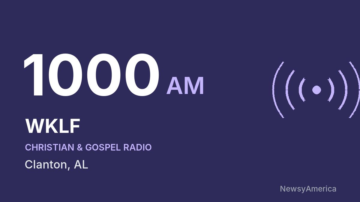 WKLF 1000 AM – Clanton