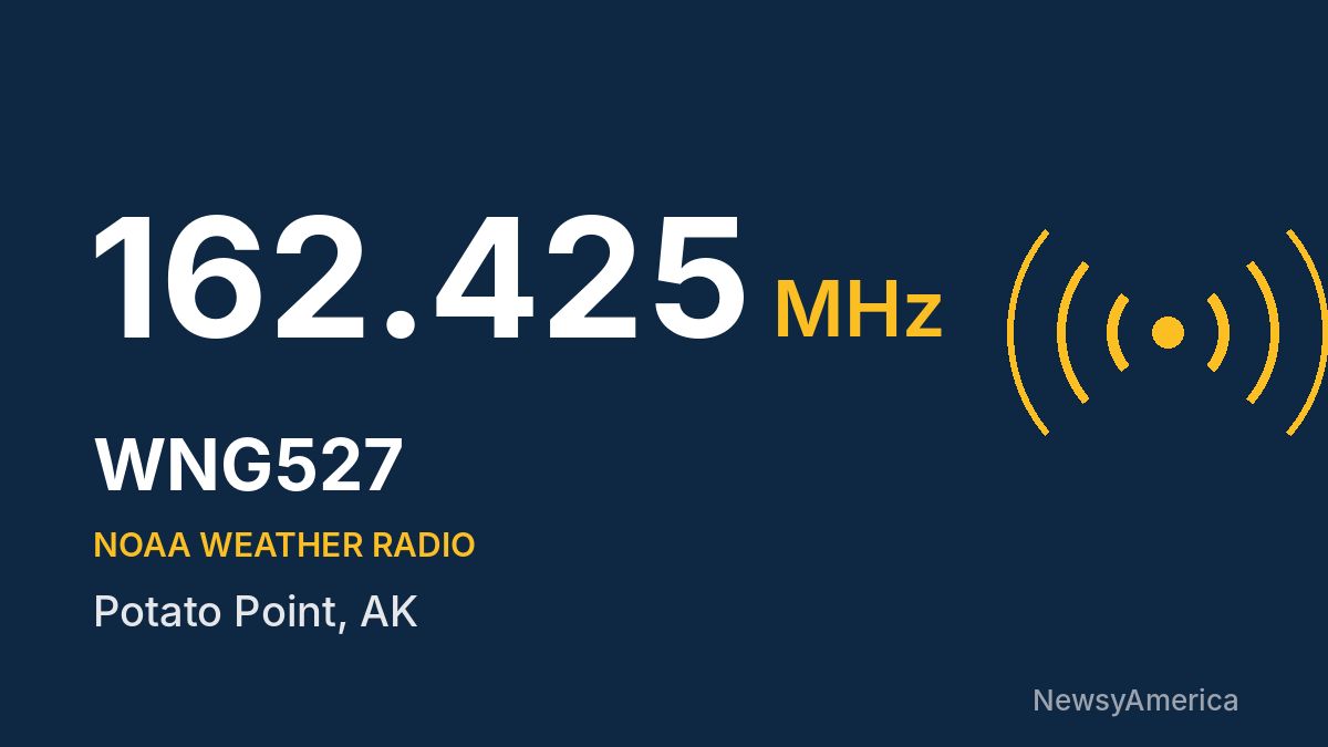 WNG527 NOAA Weather Radio 162.425 MHz – Potato Point, AK