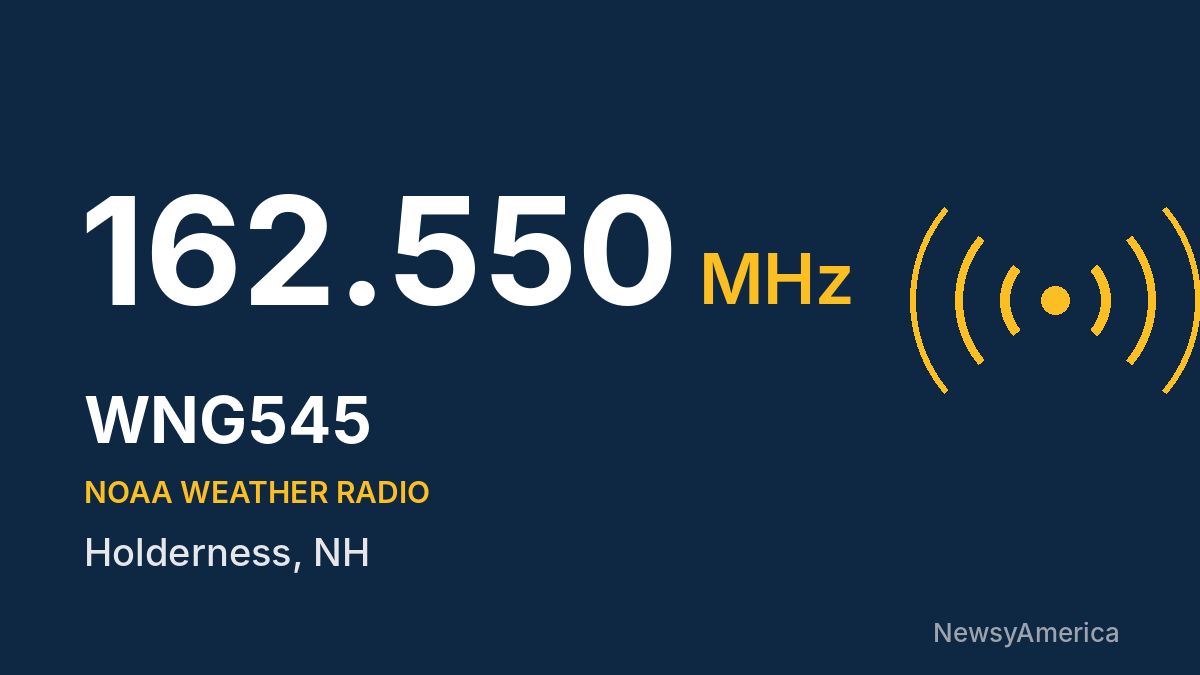 WNG545 NOAA Weather Radio 162.550 MHz – Holderness, NH