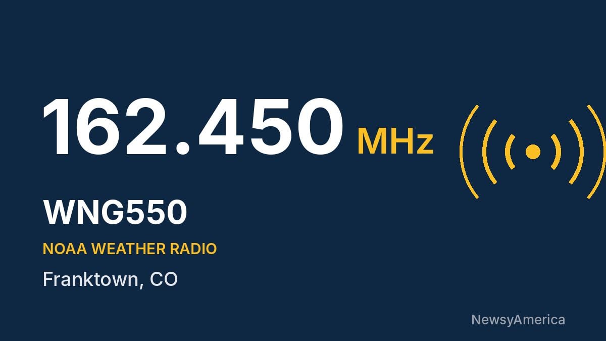 WNG550 NOAA Weather Radio 162.450 MHz – Franktown, CO