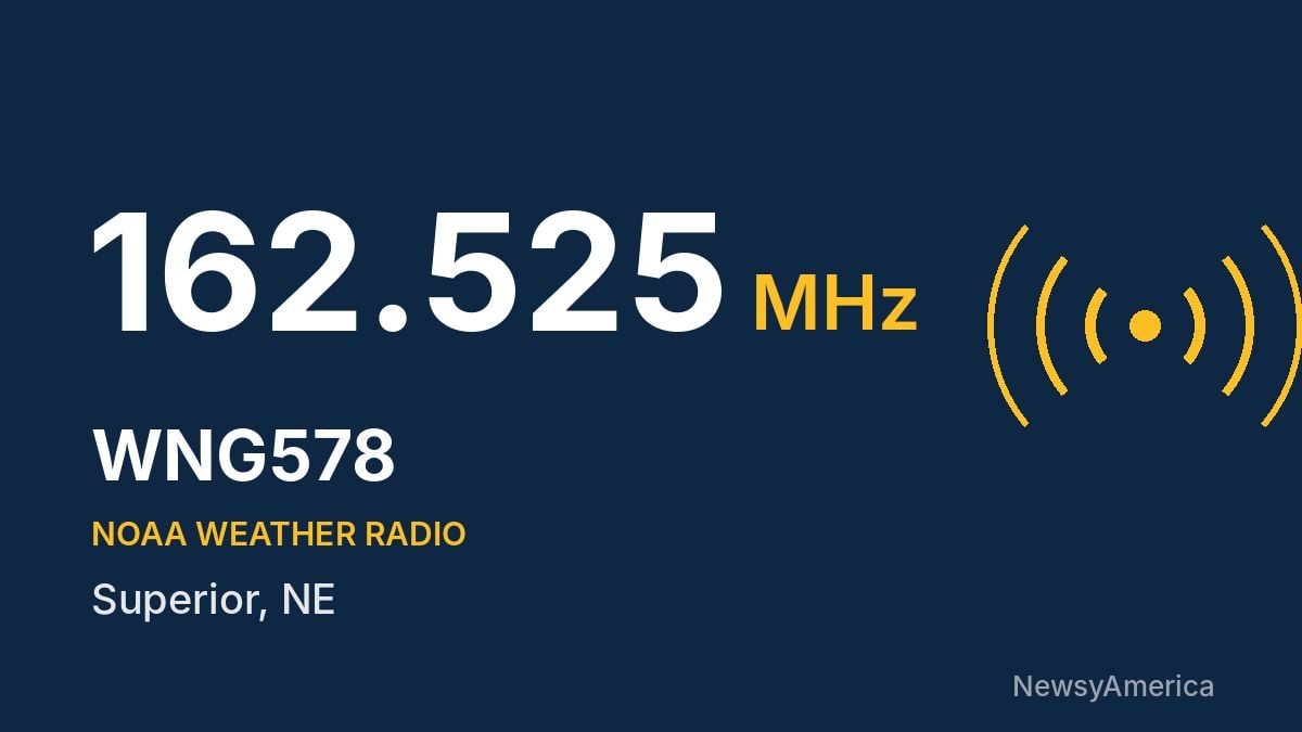 WNG578 NOAA Weather Radio 162.525 MHz – Superior, NE